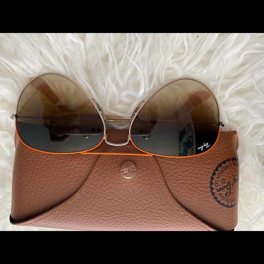 Orange Ray Bans Aviator